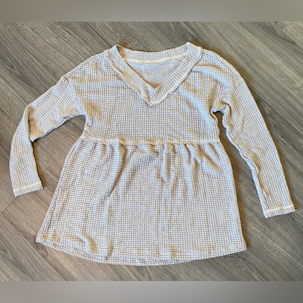 Babydoll Sweater Soft Comfy Women’s Small Grey